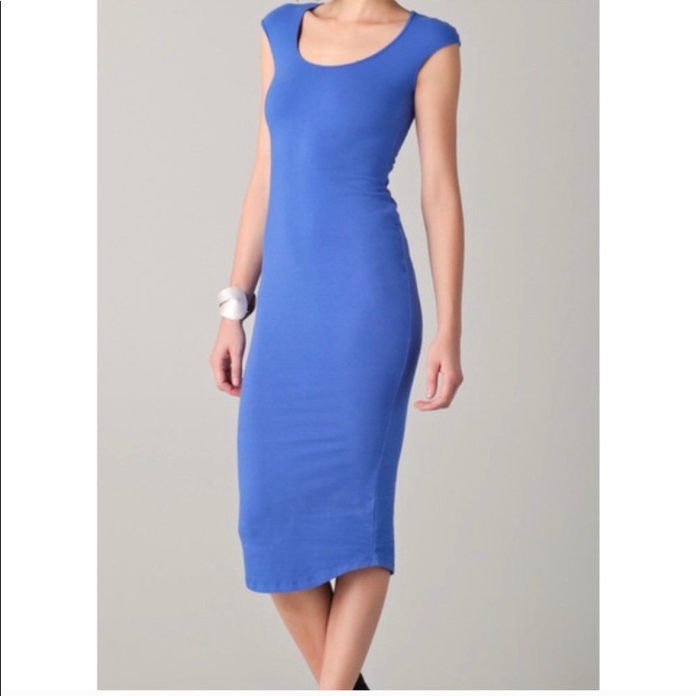 Monrow cap sleeve blue dress from Revolve XS